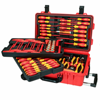 Wiha Tools 80 Piece Master Electrician's Insulated Tools Set in Rolling Hard Case